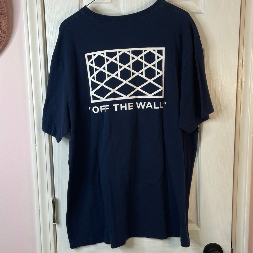 Vans Men's Deep Blue Short Sleeve Tee Vans waffle box pocket tee shirt.